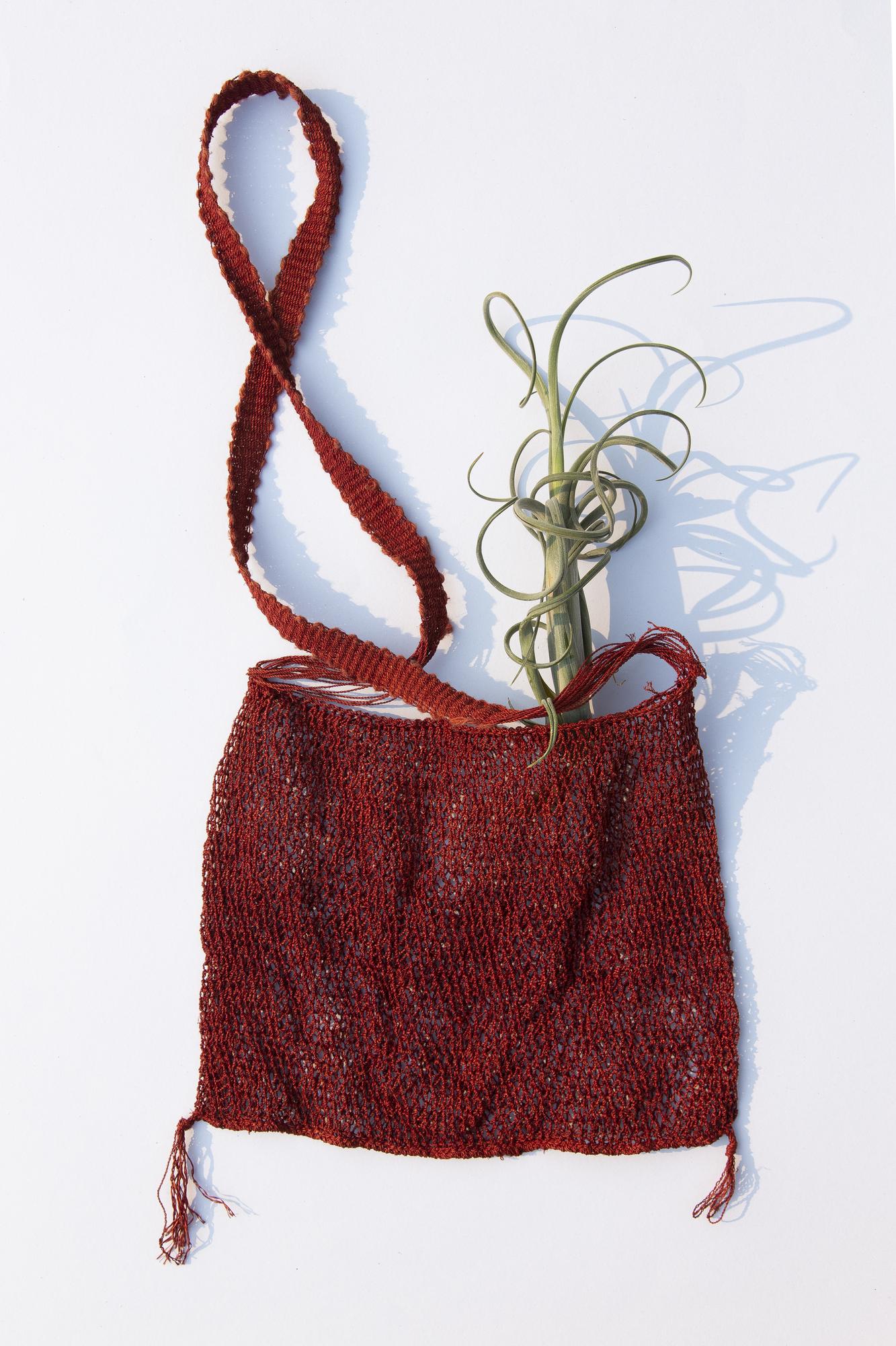 Embroidered tote bag with bold motif